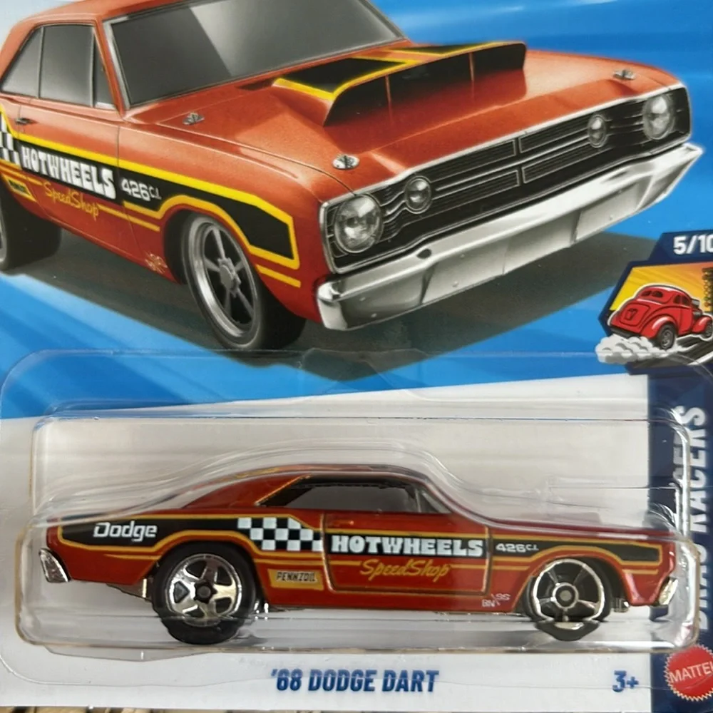 68 Dodge Dart 1968 Orange Muscle Race Car Hot Wheels Hotwheels Racing New 2026
